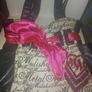 Metal Mulisha Women's Pink and Black Tote Bag